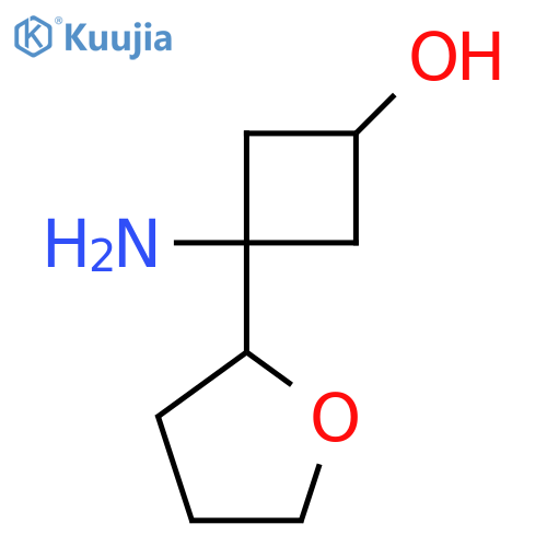 3-amino-3-(oxolan-2-yl)cyclobutan-1-ol structure
