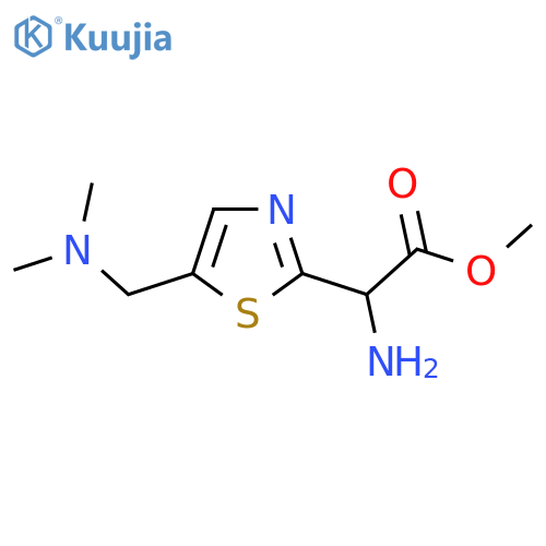 methyl 2-amino-2-{5-(dimethylamino)methyl-1,3-thiazol-2-yl}acetate structure