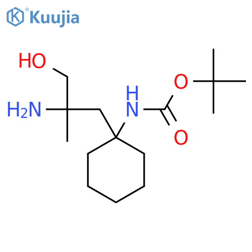 tert-butyl N-1-(2-amino-3-hydroxy-2-methylpropyl)cyclohexylcarbamate structure