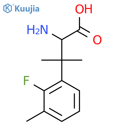 2-amino-3-(2-fluoro-3-methylphenyl)-3-methylbutanoic acid structure