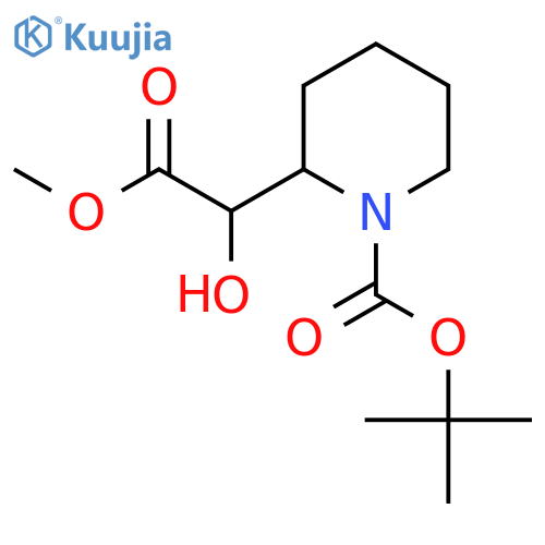 tert-butyl 2-(1-hydroxy-2-methoxy-2-oxoethyl)piperidine-1-carboxylate structure