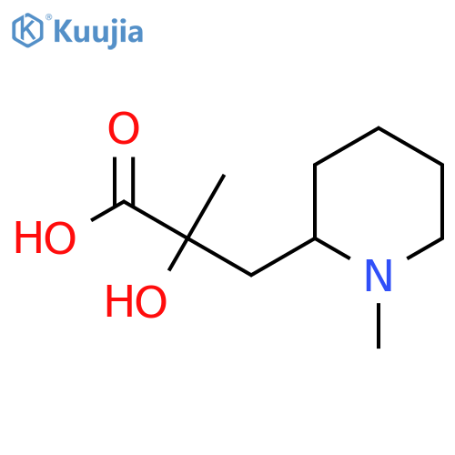 2-hydroxy-2-methyl-3-(1-methylpiperidin-2-yl)propanoic acid structure