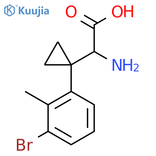2-amino-2-1-(3-bromo-2-methylphenyl)cyclopropylacetic acid structure