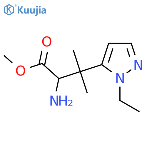 methyl 2-amino-3-(1-ethyl-1H-pyrazol-5-yl)-3-methylbutanoate structure