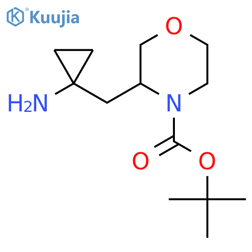 tert-butyl 3-(1-aminocyclopropyl)methylmorpholine-4-carboxylate structure