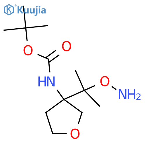 tert-butyl N-{3-2-(aminooxy)propan-2-yloxolan-3-yl}carbamate structure