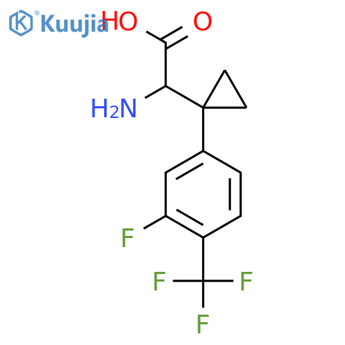 2-amino-2-{1-3-fluoro-4-(trifluoromethyl)phenylcyclopropyl}acetic acid structure