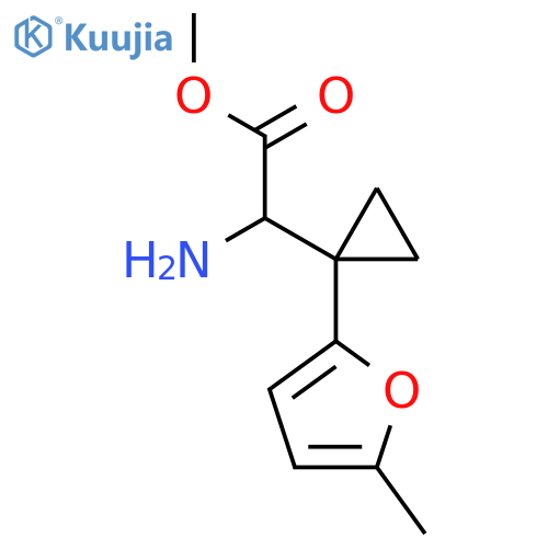 methyl 2-amino-2-1-(5-methylfuran-2-yl)cyclopropylacetate structure