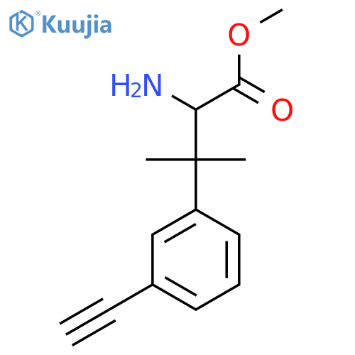 methyl 2-amino-3-(3-ethynylphenyl)-3-methylbutanoate structure