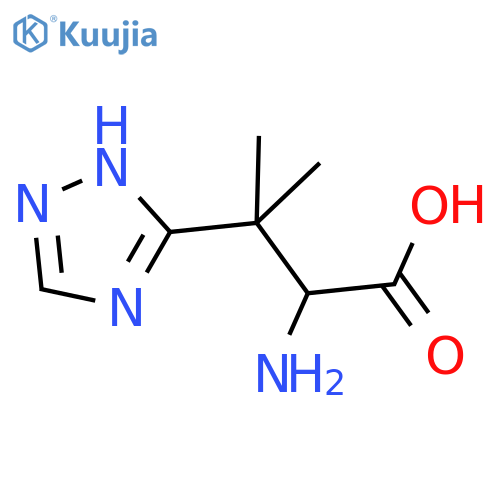 2-amino-3-methyl-3-(1H-1,2,4-triazol-3-yl)butanoic acid structure