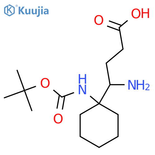 4-amino-4-(1-{(tert-butoxy)carbonylamino}cyclohexyl)butanoic acid structure
