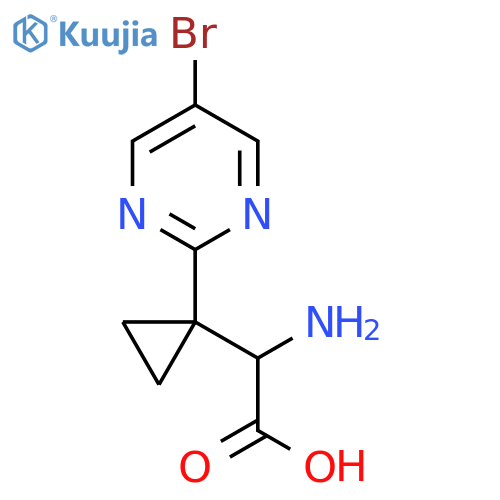 2-Amino-2-[1-(5-bromopyrimidin-2-yl)cyclopropyl]acetic acid structure