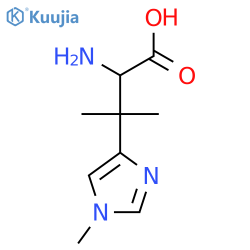 2-amino-3-methyl-3-(1-methyl-1H-imidazol-4-yl)butanoic acid structure
