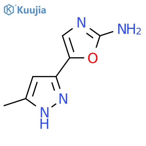 5-(5-methyl-1H-pyrazol-3-yl)-1,3-oxazol-2-amine structure