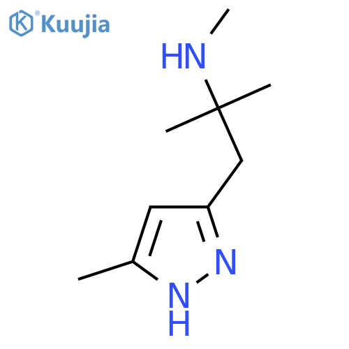methyl2-methyl-1-(5-methyl-1H-pyrazol-3-yl)propan-2-ylamine structure