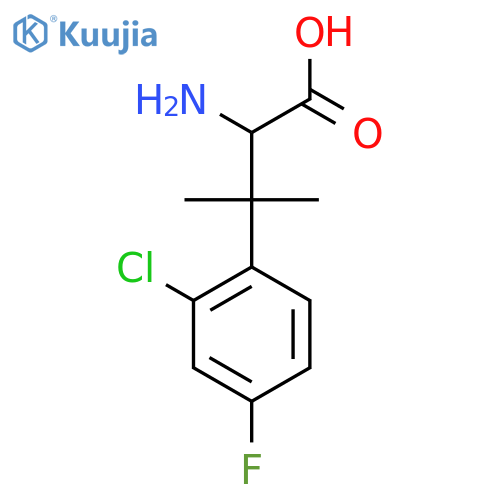 2-amino-3-(2-chloro-4-fluorophenyl)-3-methylbutanoic acid structure