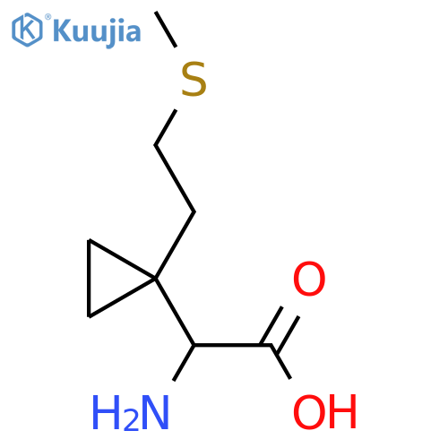 2-amino-2-{1-2-(methylsulfanyl)ethylcyclopropyl}acetic acid structure