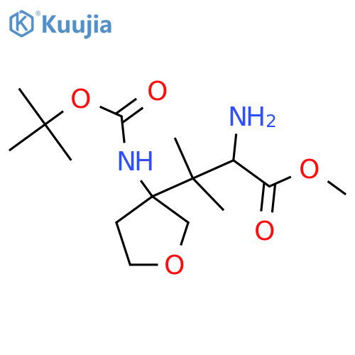 methyl 2-amino-3-(3-{(tert-butoxy)carbonylamino}oxolan-3-yl)-3-methylbutanoate structure