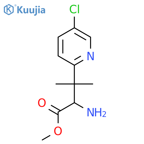 methyl 2-amino-3-(5-chloropyridin-2-yl)-3-methylbutanoate structure
