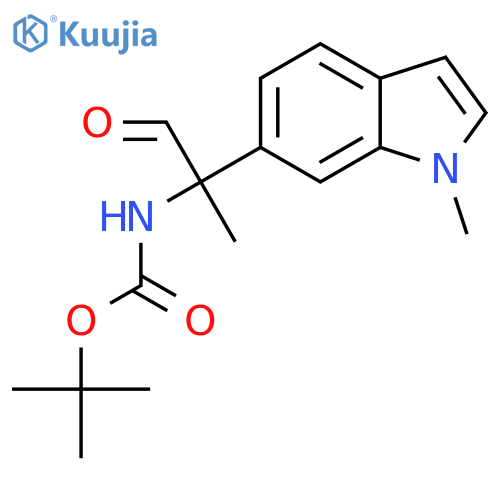 tert-butyl N-2-(1-methyl-1H-indol-6-yl)-1-oxopropan-2-ylcarbamate structure