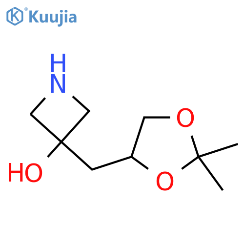 3-(2,2-dimethyl-1,3-dioxolan-4-yl)methylazetidin-3-ol structure