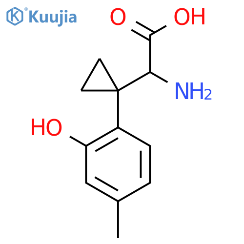 2-amino-2-1-(2-hydroxy-4-methylphenyl)cyclopropylacetic acid structure