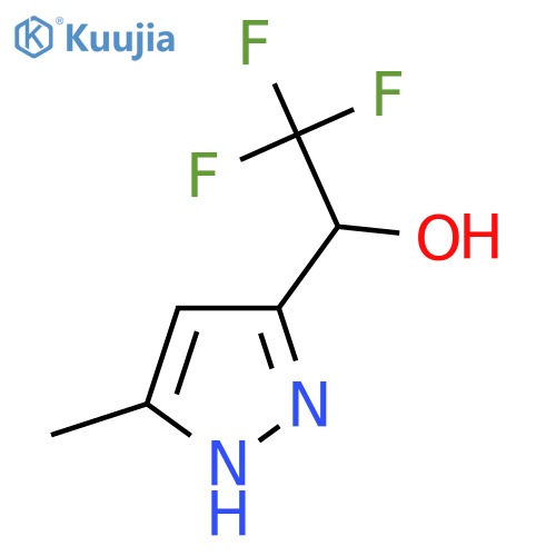 2,2,2-trifluoro-1-(5-methyl-1H-pyrazol-3-yl)ethan-1-ol structure