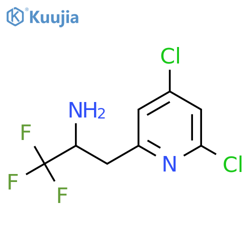 3-(4,6-dichloropyridin-2-yl)-1,1,1-trifluoropropan-2-amine structure