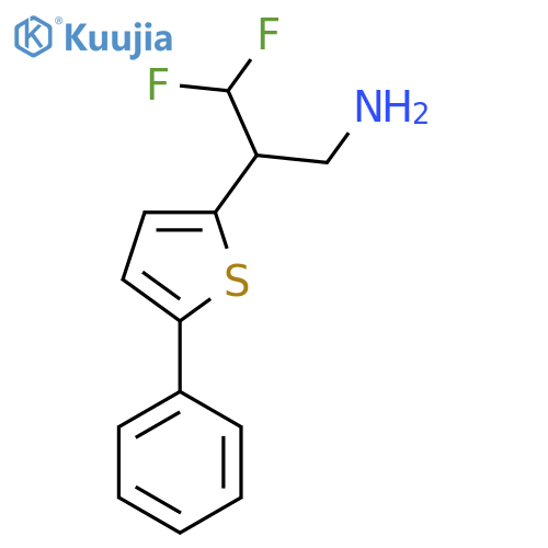 3,3-Difluoro-2-(5-phenylthiophen-2-yl)propan-1-amine structure