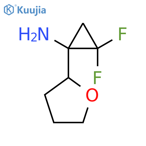 2,2-difluoro-1-(oxolan-2-yl)cyclopropan-1-amine structure