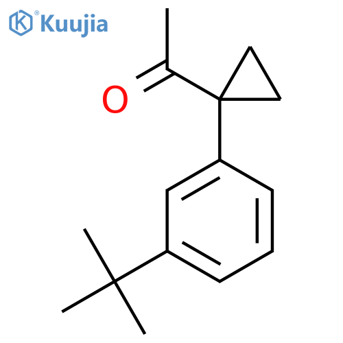 1-1-(3-tert-butylphenyl)cyclopropylethan-1-one structure