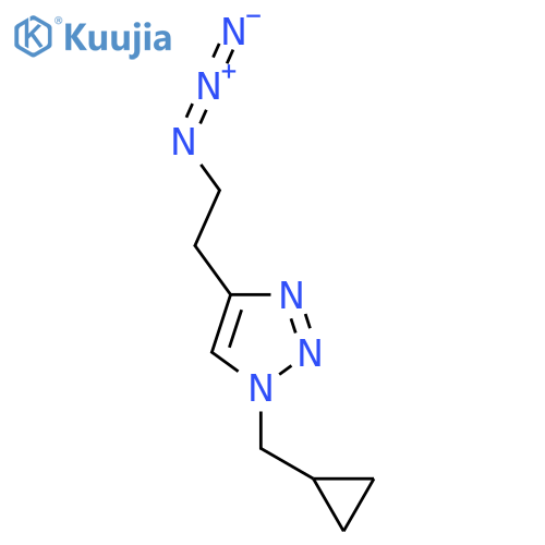 4-(2-azidoethyl)-1-(cyclopropylmethyl)-1H-1,2,3-triazole structure