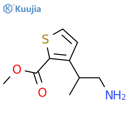 methyl 3-(1-aminopropan-2-yl)thiophene-2-carboxylate structure