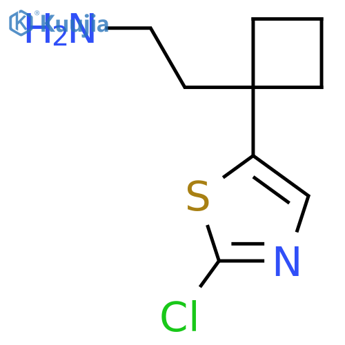 2-1-(2-chloro-1,3-thiazol-5-yl)cyclobutylethan-1-amine structure