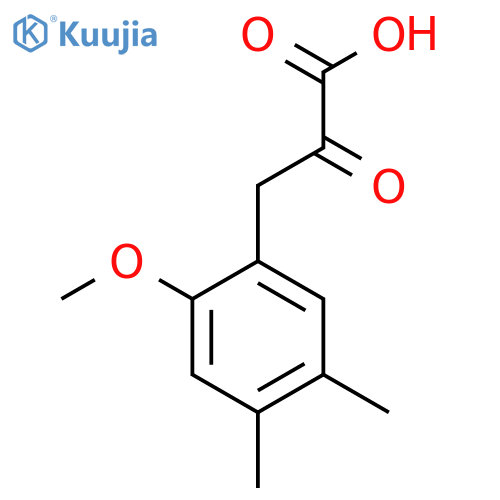 3-(2-methoxy-4,5-dimethylphenyl)-2-oxopropanoic acid structure