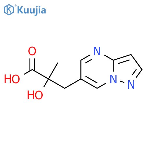 2-hydroxy-2-methyl-3-{pyrazolo1,5-apyrimidin-6-yl}propanoic acid structure
