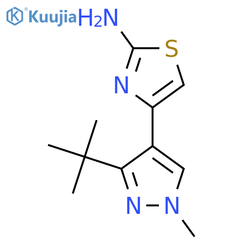 4-(3-tert-butyl-1-methyl-1H-pyrazol-4-yl)-1,3-thiazol-2-amine structure