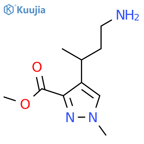 methyl 4-(4-aminobutan-2-yl)-1-methyl-1H-pyrazole-3-carboxylate structure