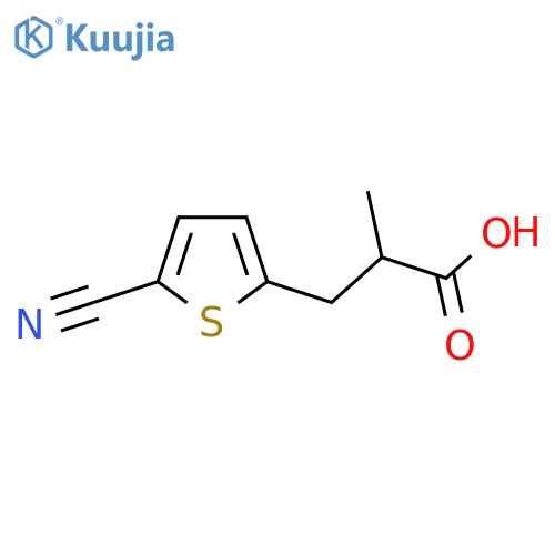 3-(5-cyanothiophen-2-yl)-2-methylpropanoic acid structure