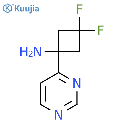3,3-difluoro-1-(pyrimidin-4-yl)cyclobutan-1-amine structure