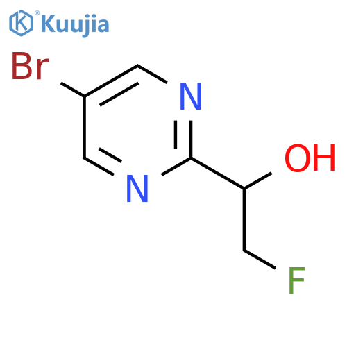 1-(5-bromopyrimidin-2-yl)-2-fluoroethan-1-ol structure