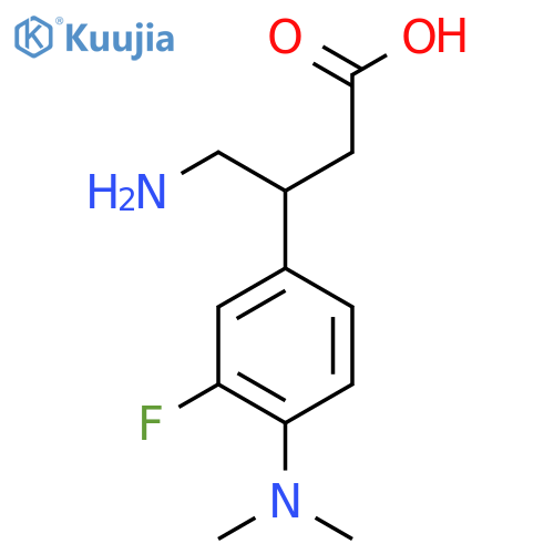 4-amino-3-4-(dimethylamino)-3-fluorophenylbutanoic acid structure