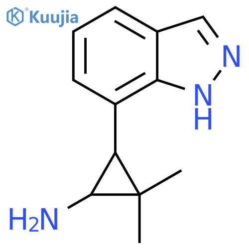 3-(1H-indazol-7-yl)-2,2-dimethylcyclopropan-1-amine structure