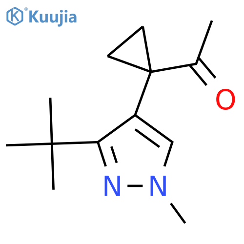 1-1-(3-tert-butyl-1-methyl-1H-pyrazol-4-yl)cyclopropylethan-1-one structure