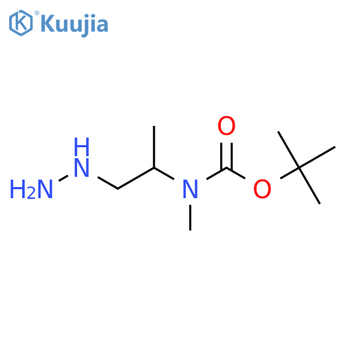 tert-butyl N-(1-hydrazinylpropan-2-yl)-N-methylcarbamate structure
