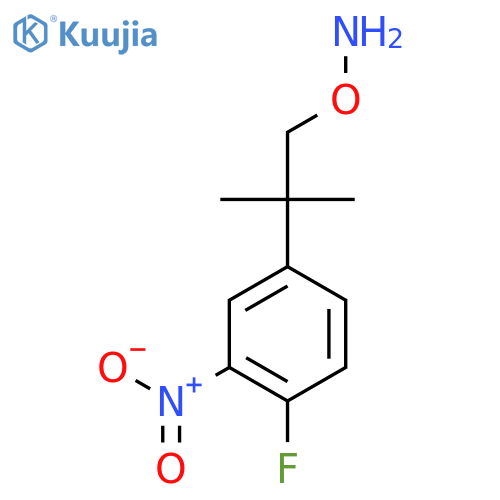 O-2-(4-fluoro-3-nitrophenyl)-2-methylpropylhydroxylamine structure
