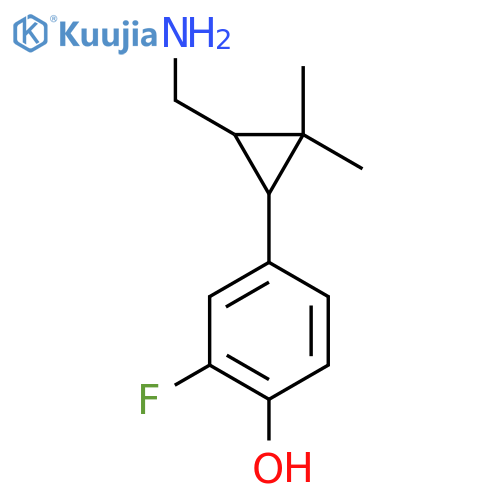 4-3-(aminomethyl)-2,2-dimethylcyclopropyl-2-fluorophenol structure