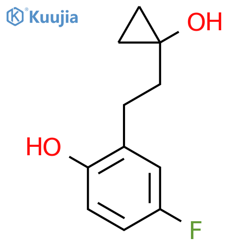 4-fluoro-2-2-(1-hydroxycyclopropyl)ethylphenol structure