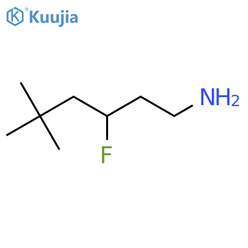 3-fluoro-5,5-dimethylhexan-1-amine structure