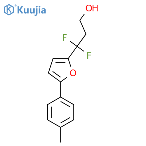 3,3-difluoro-3-5-(4-methylphenyl)furan-2-ylpropan-1-ol structure
